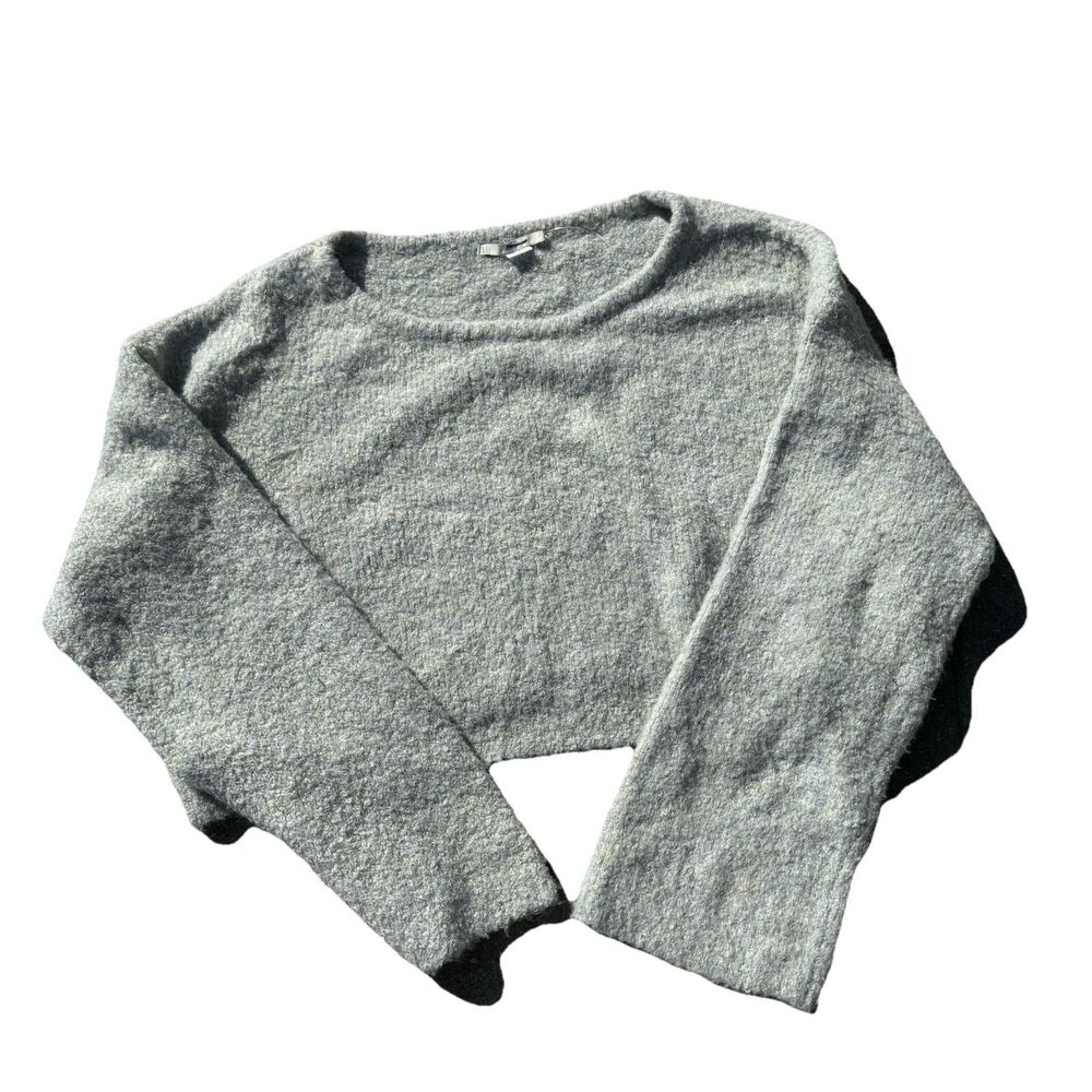 Urban Outfitters Anthropolgie Kimchi Blue Cropped Sweater Blue‎ Ivory NWOT Large